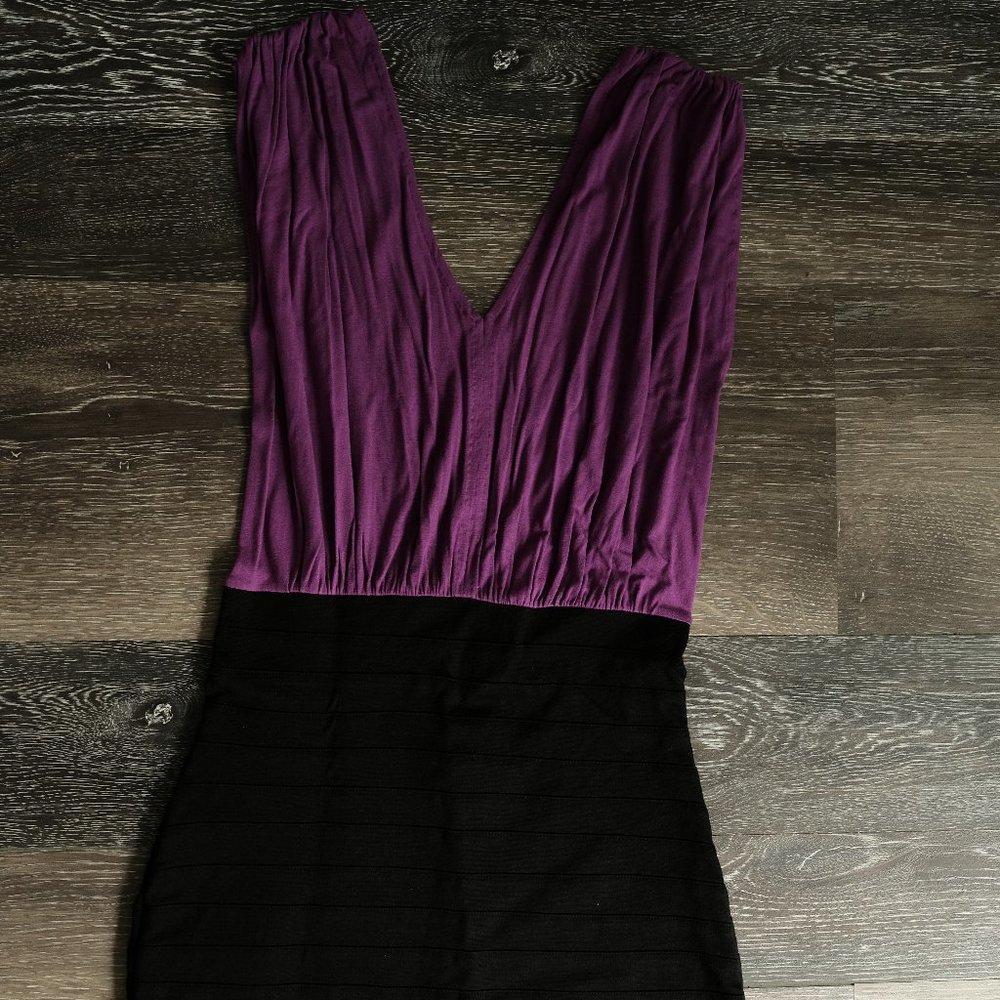 Express Deep V Bandage Dress